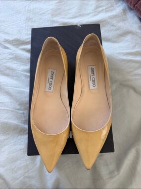 Jimmy Choo Women's Patent Leather Pointed Toe Flats